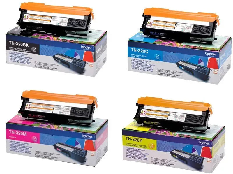 Brother TN-320 Toner Multipack Schwarz / Cyan / Magenta / Gelb (4 Stück)