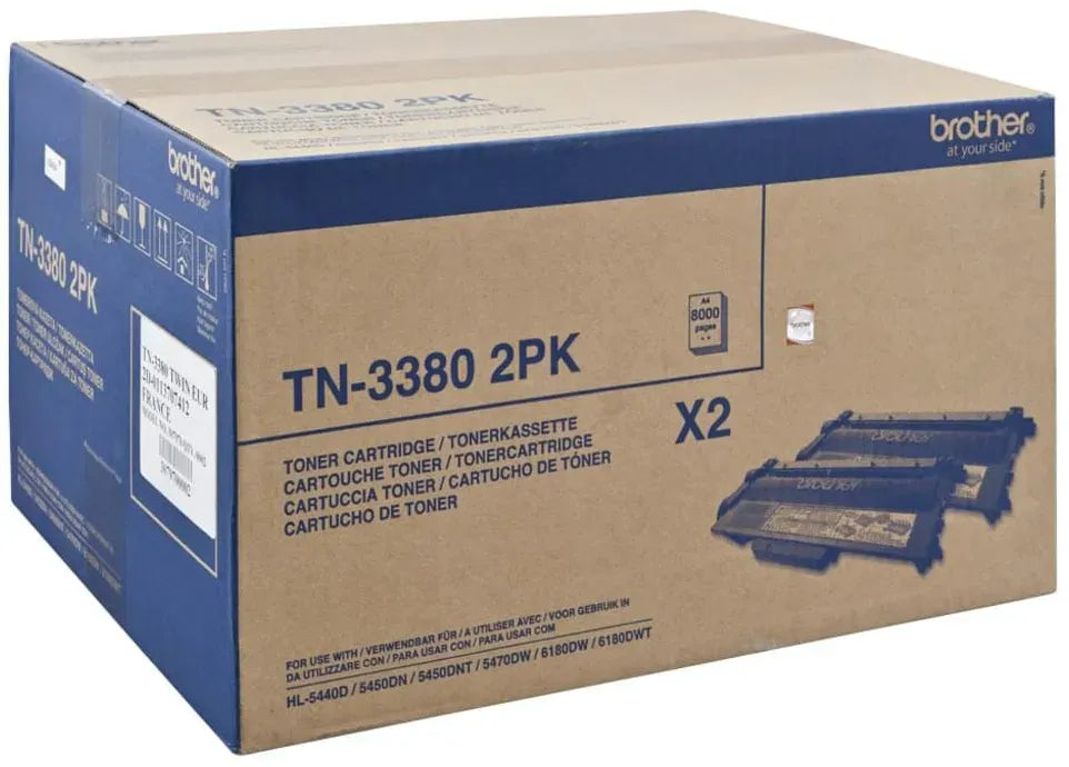 Brother TN-3380 Toner Multipack Schwarz (2 Stück)